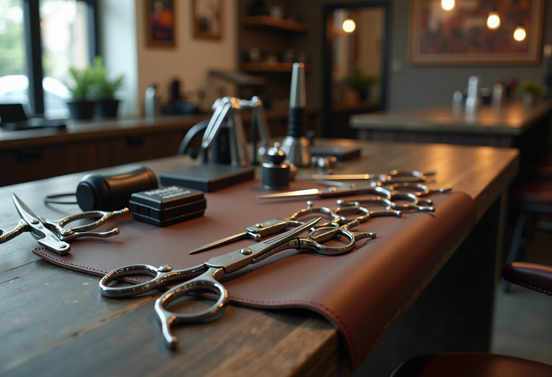 Shears and clips laid out at station three